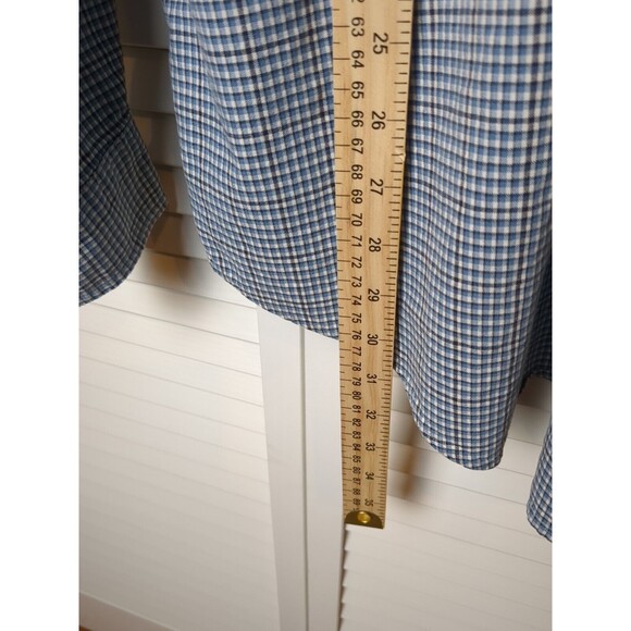 Abercrombie & Fitch Button Down Shirt Mens XL White Blue Black VTG 100% Cotton - Picture 7 of 8